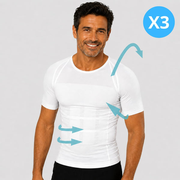 Offre Spéciale 6 T-Shirts Correcteurs de posture Homme Blanc | Fit Up™