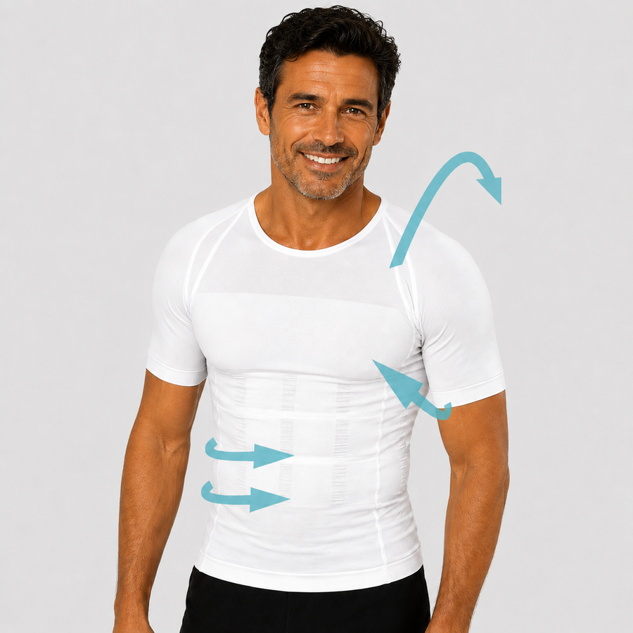 Offre Spéciale 6 T-Shirts Correcteurs de posture Homme Blanc | Fit Up™