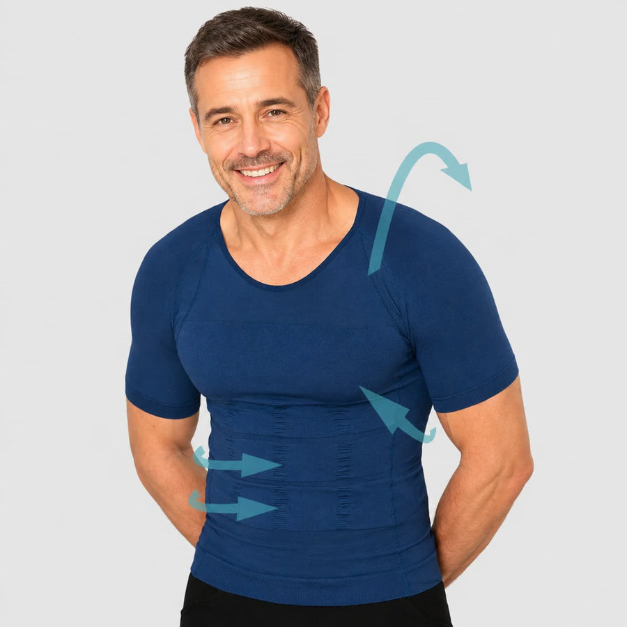 Offre Spéciale 3 T-Shirts Correcteurs de posture Homme Bleu | Fit Up™