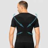 Offre Spéciale 3 T-Shirts Correcteurs de posture Homme Noir | Fit Up™
